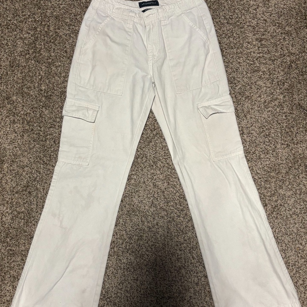 Aeropostale White Flare Wide Leg Jeans
